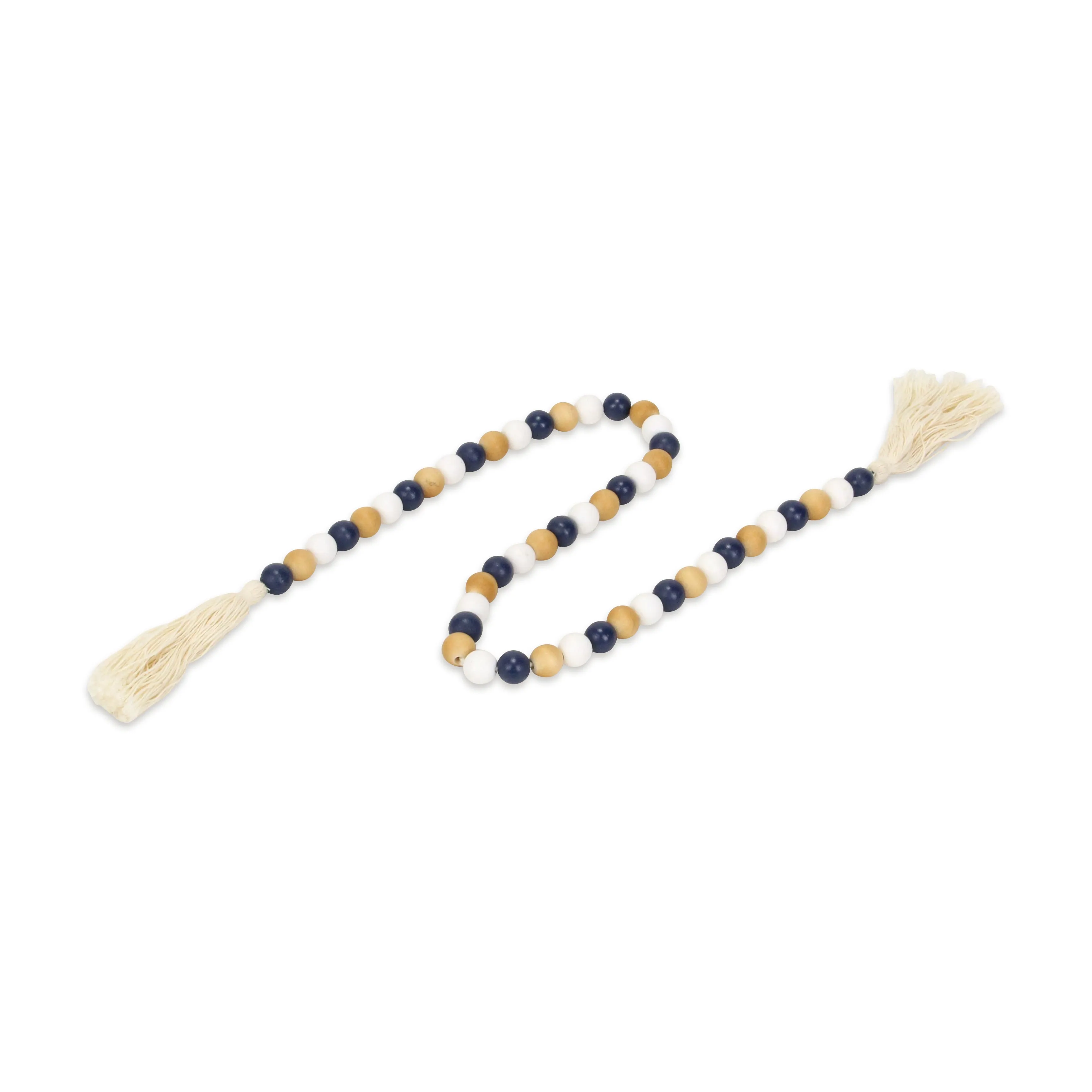 6043 - Kira Brown Blue & White Beaded Garland