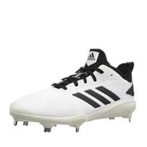 adidas Men's Adizero Afterburner V Baseball Shoe, Cloud White/Black/Black, 6.5 M US