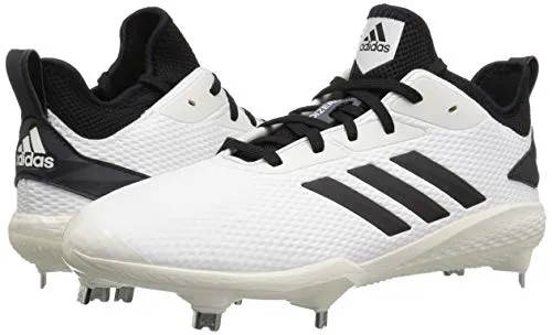 adidas Men's Adizero Afterburner V Baseball Shoe, Cloud White/Black/Black, 6.5 M US