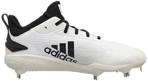 adidas Men's Adizero Afterburner V Baseball Shoe, Cloud White/Black/Black, 6.5 M US