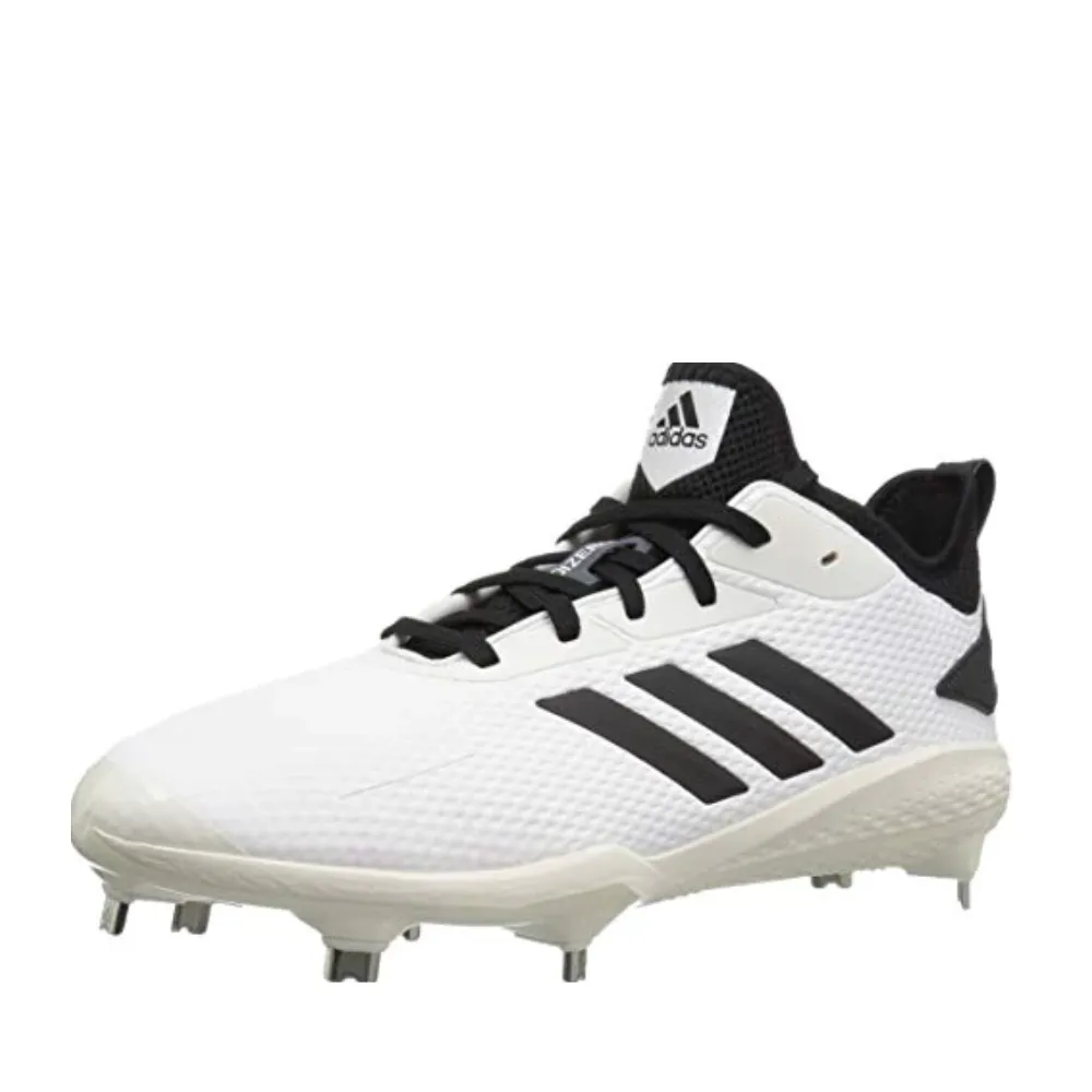 adidas Men's Adizero Afterburner V Baseball Shoe, Cloud White/Black/Black, 8 M US