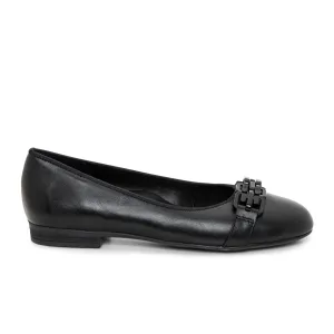 Ara Scout Chain Flat (Women) - Black Leather