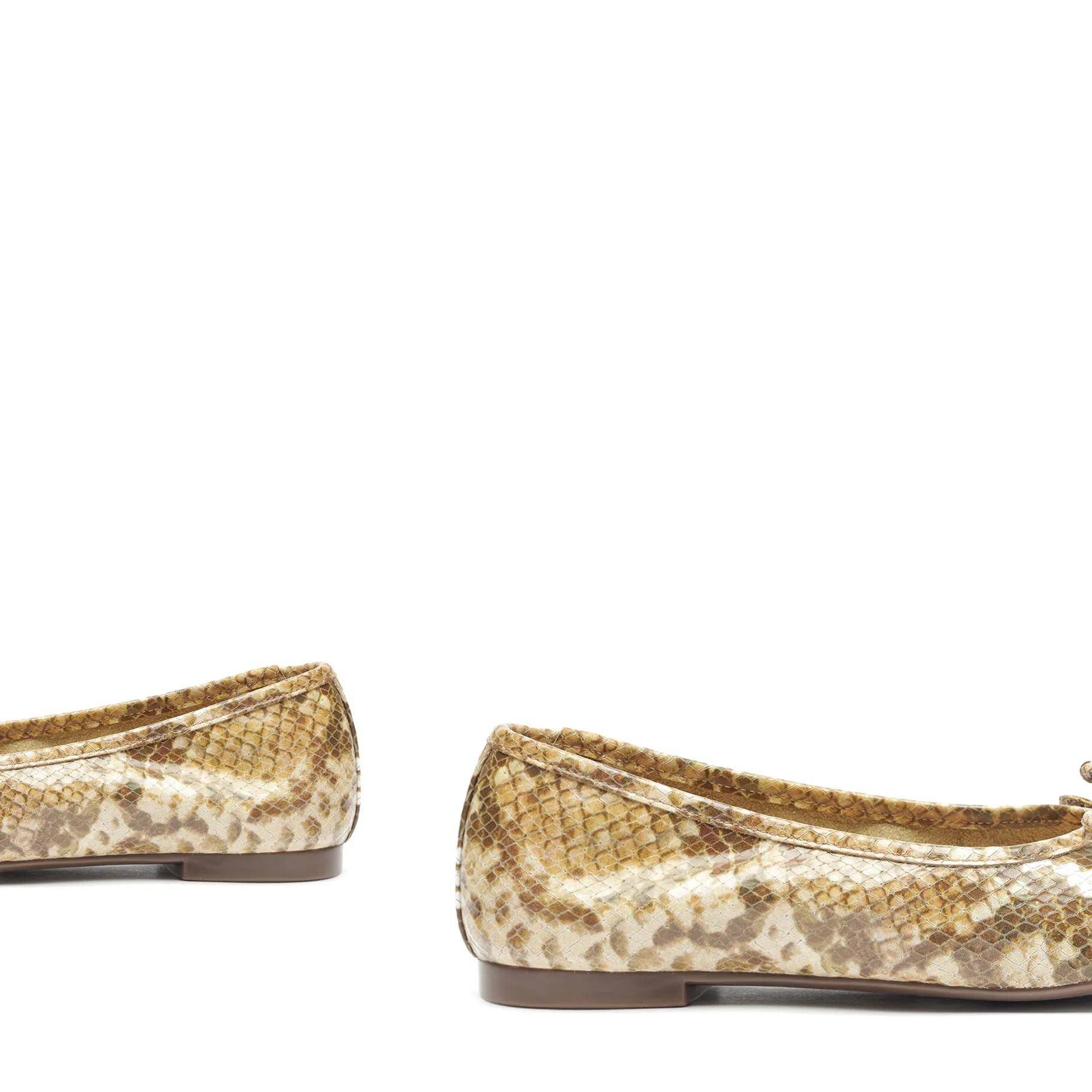 Arissa Snake-Embossed Leather Flat