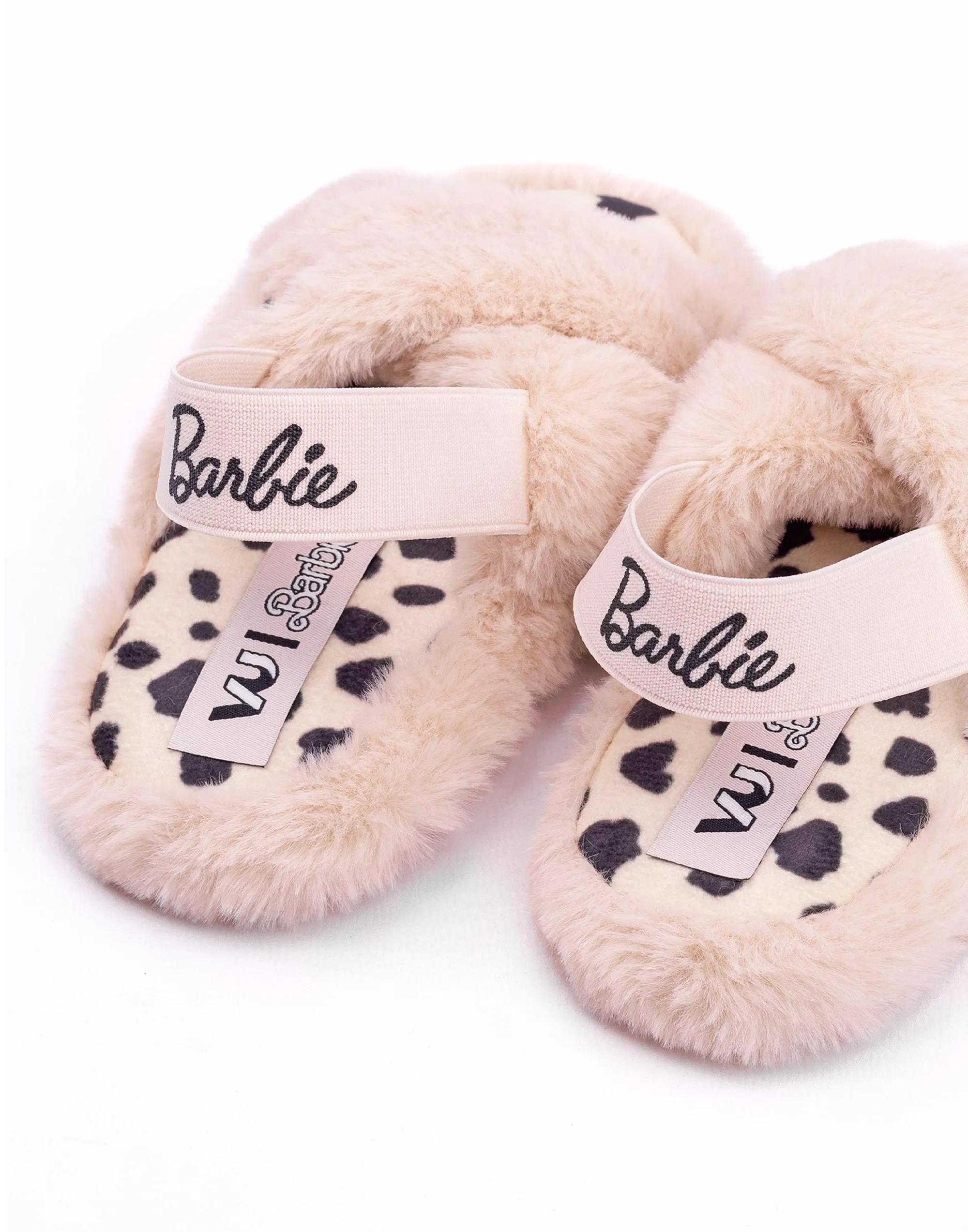 Barbie Girls Faux Fur Slip On Slippers