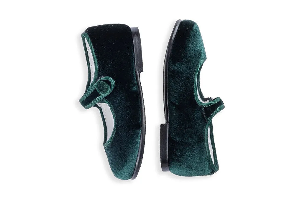 Bea Colette Green Catalina Velvet Dress Shoes