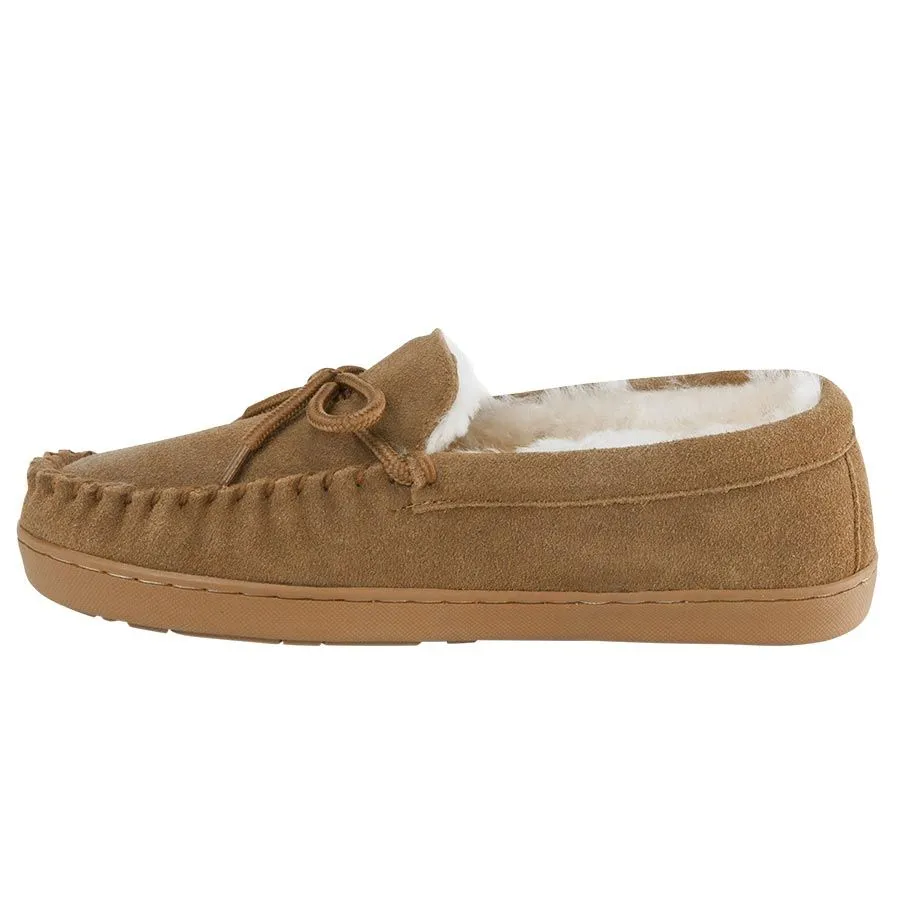 Bearpaw Men's Moc II Suede Moccasin Slipper Hickory