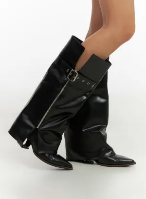 Bella Buckle Zip-Up Boots IO409