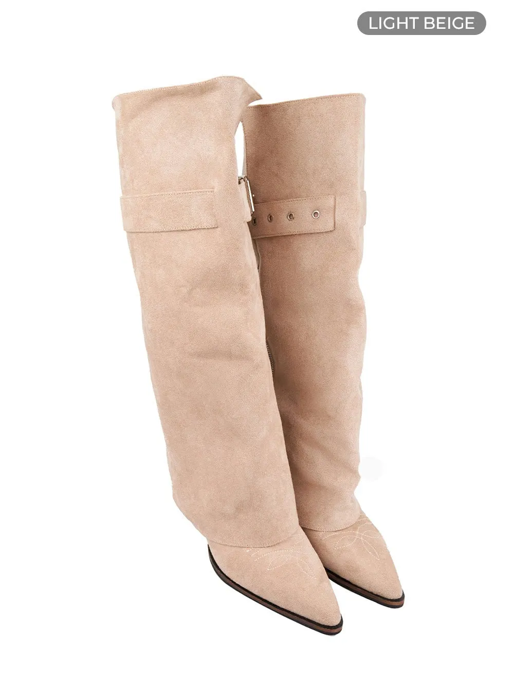 Bella Buckle Zip-Up Boots IO409