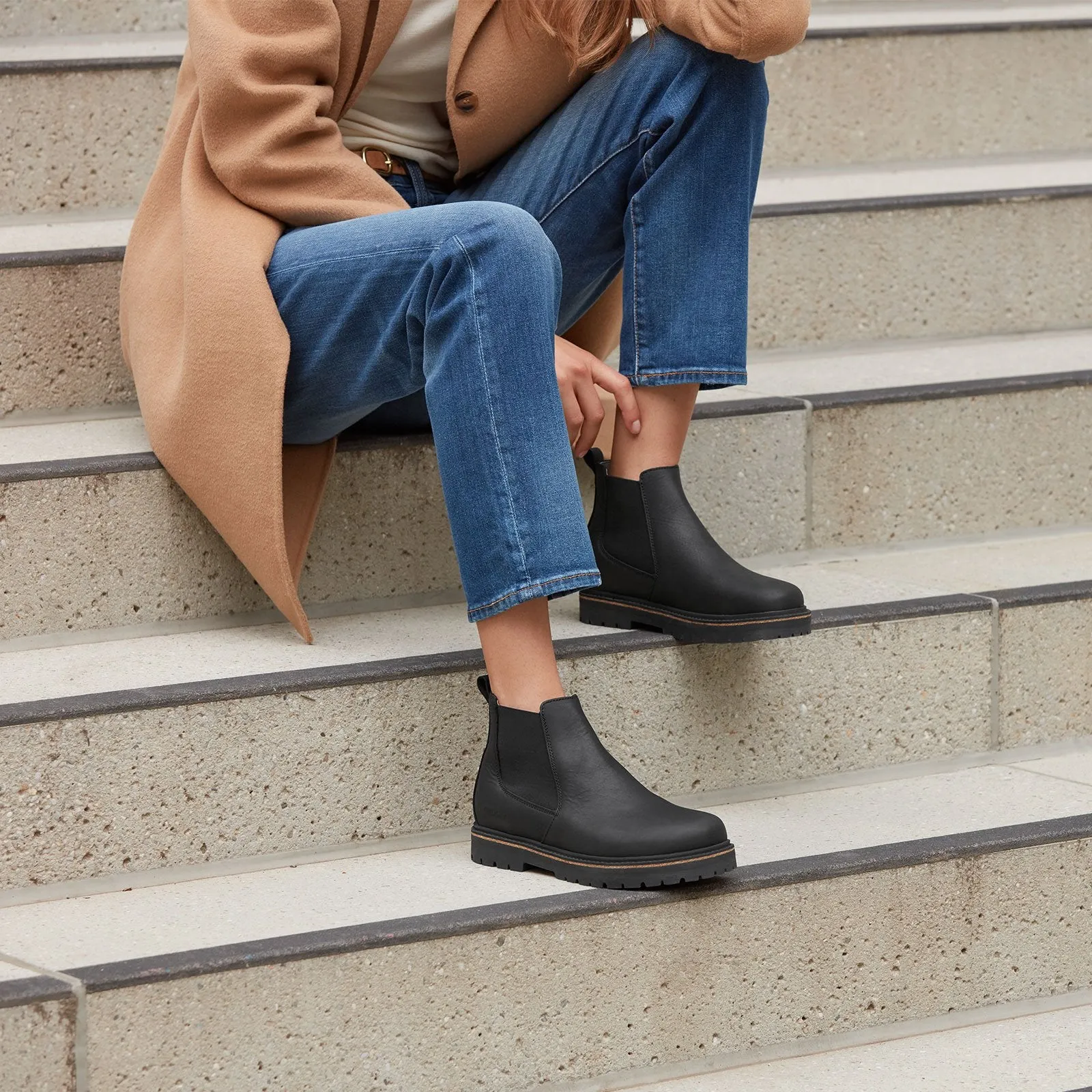 Birkenstock Stalon Chelsea Boot (Men) - Black Oiled Nubuck