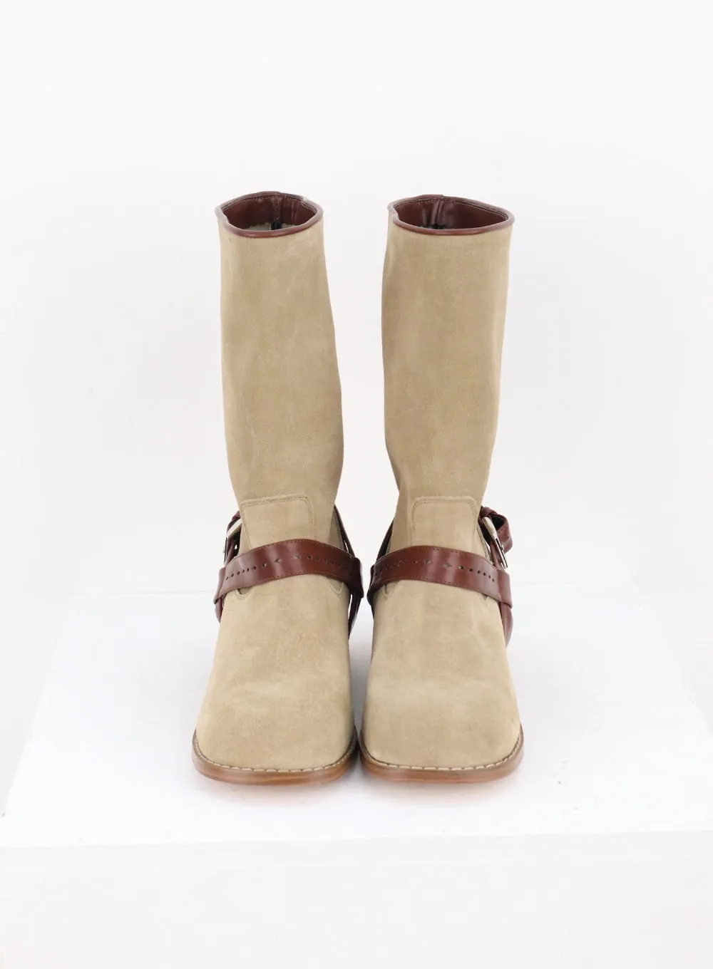 Buckle Suede Middle Boots CO327