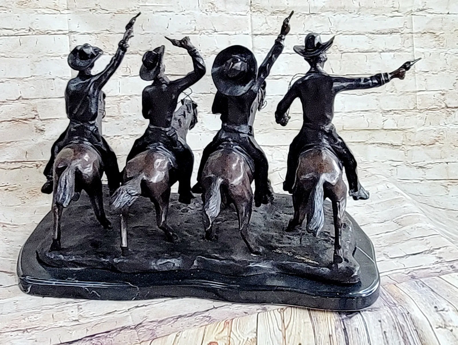 Coming Through The Rye" Bronze Statue by Frederic Remington Full Size Artwork