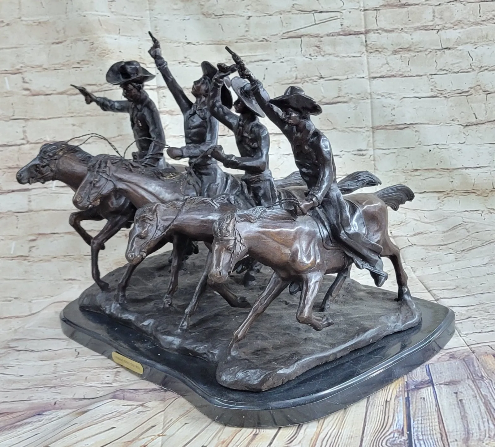 Coming Through The Rye" Bronze Statue by Frederic Remington Full Size Artwork