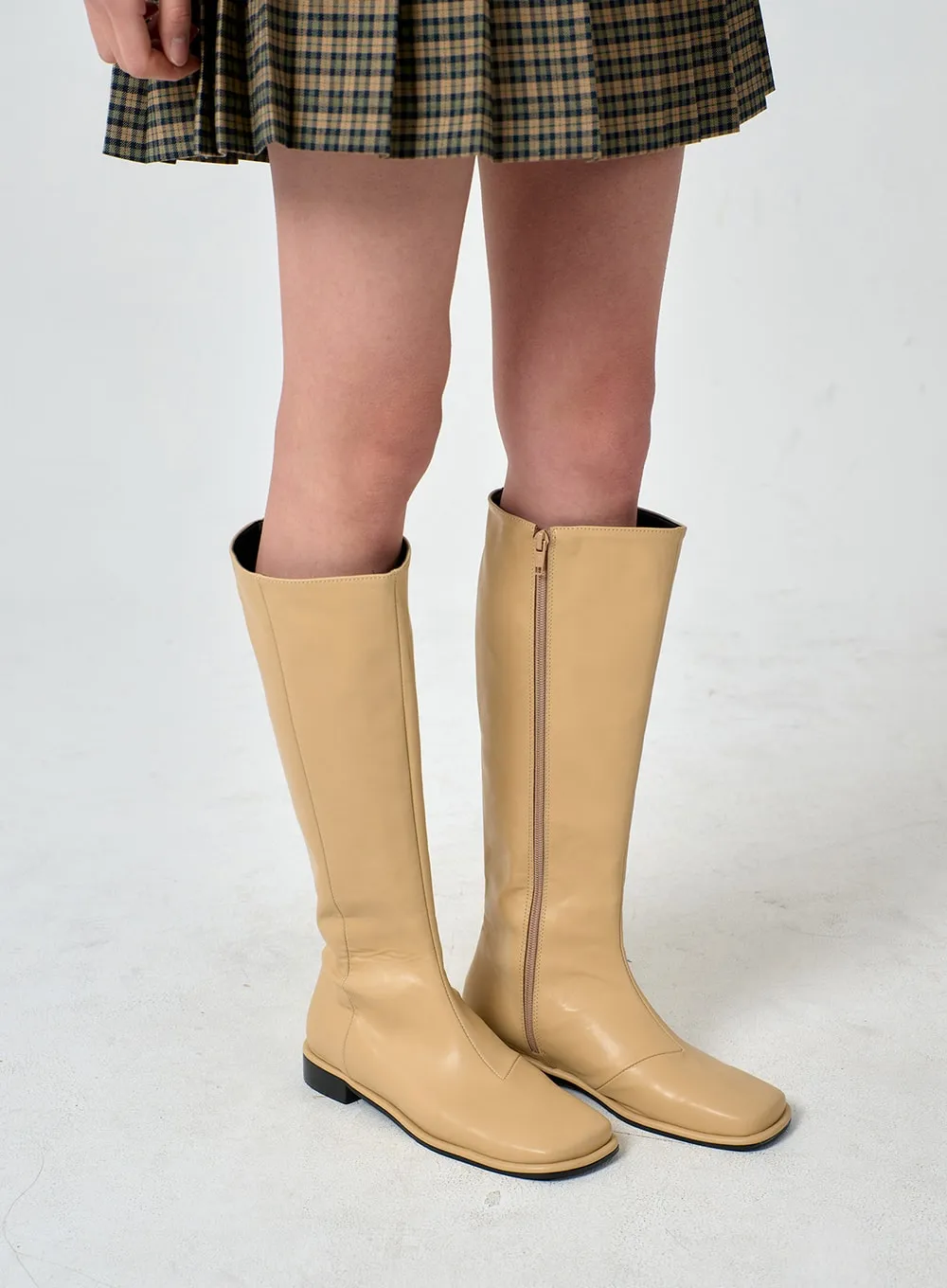 Daily Square Toe Long Boots OD01