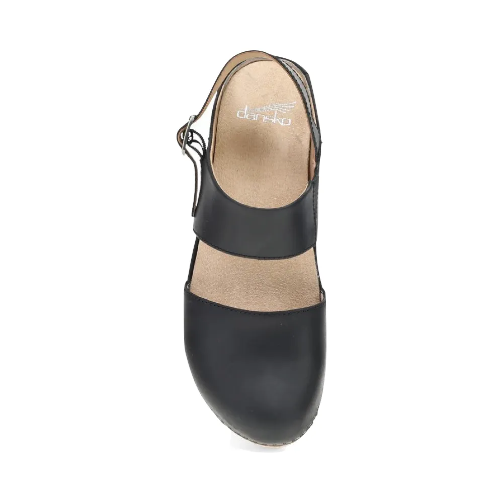 Dansko Women's Lucia Heeled Closed Toe Clog in Black