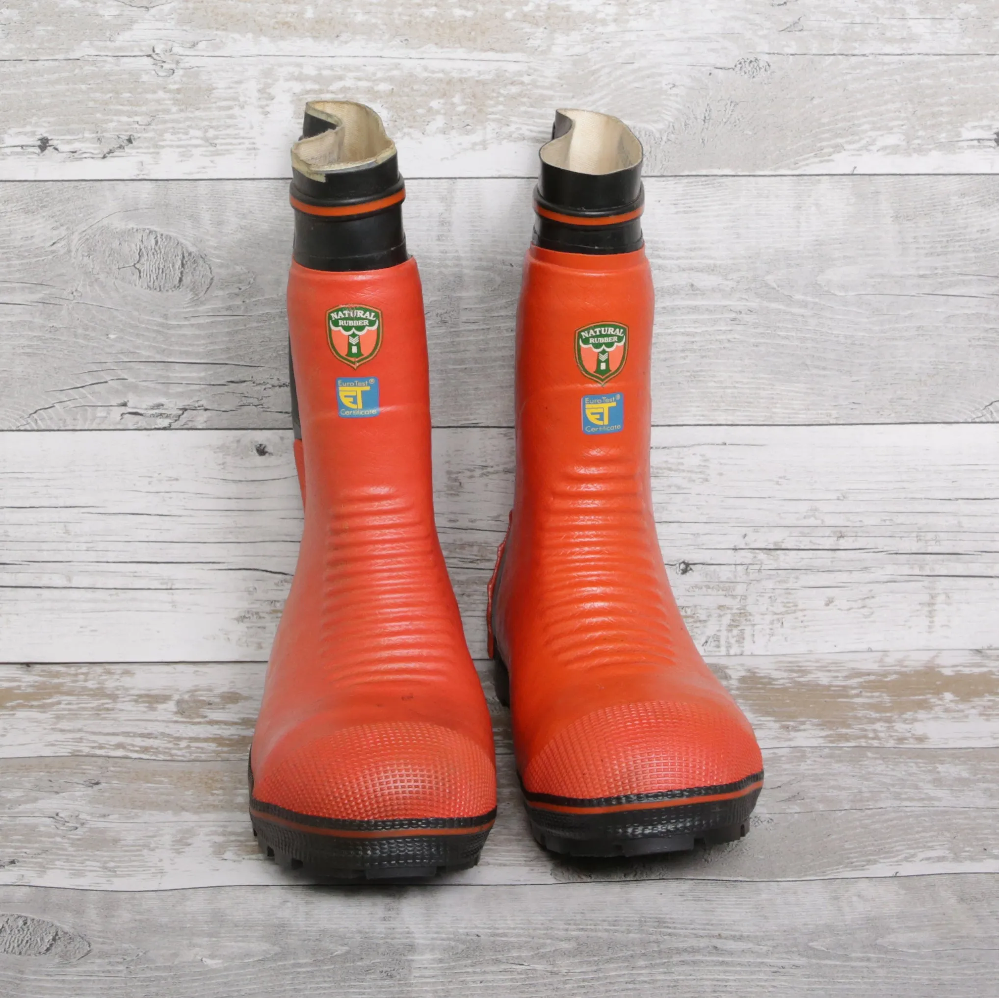 De-Branded Steel Toe Cap Chainsaw Class 2 Wellington Boots UK7.5