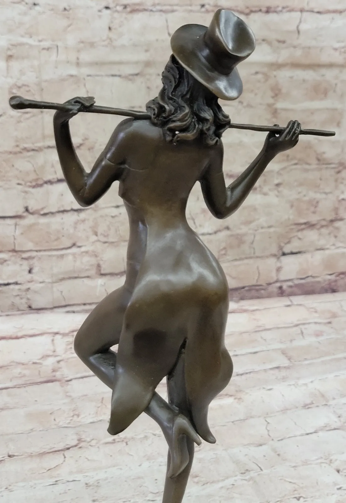 Decor Bronze Statue Nude Actress Dancer Jazz Club Italian Artist Aldo Vitaleh