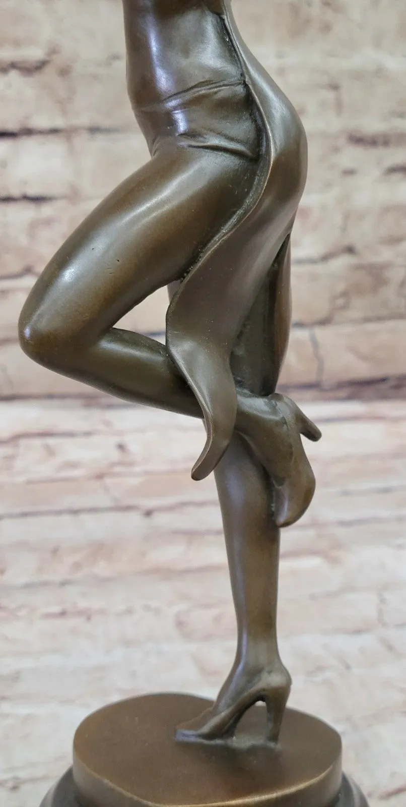 Decor Bronze Statue Nude Actress Dancer Jazz Club Italian Artist Aldo Vitaleh