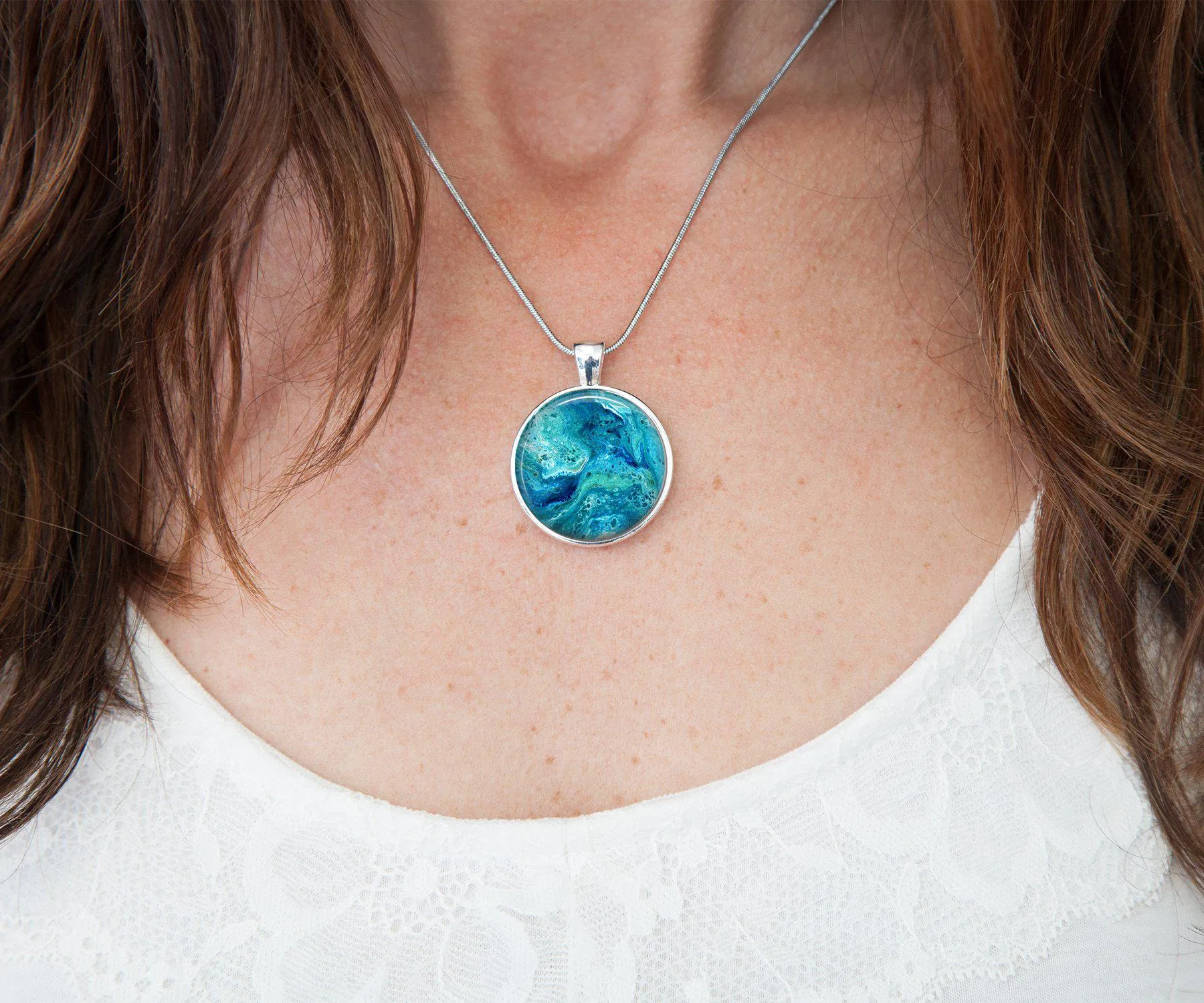 Deep Serenity Circle Necklace | Handmade Beach Jewelry