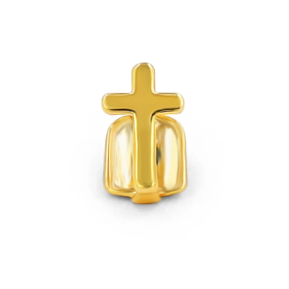 European And American Single Cross Gold Tooth Socket