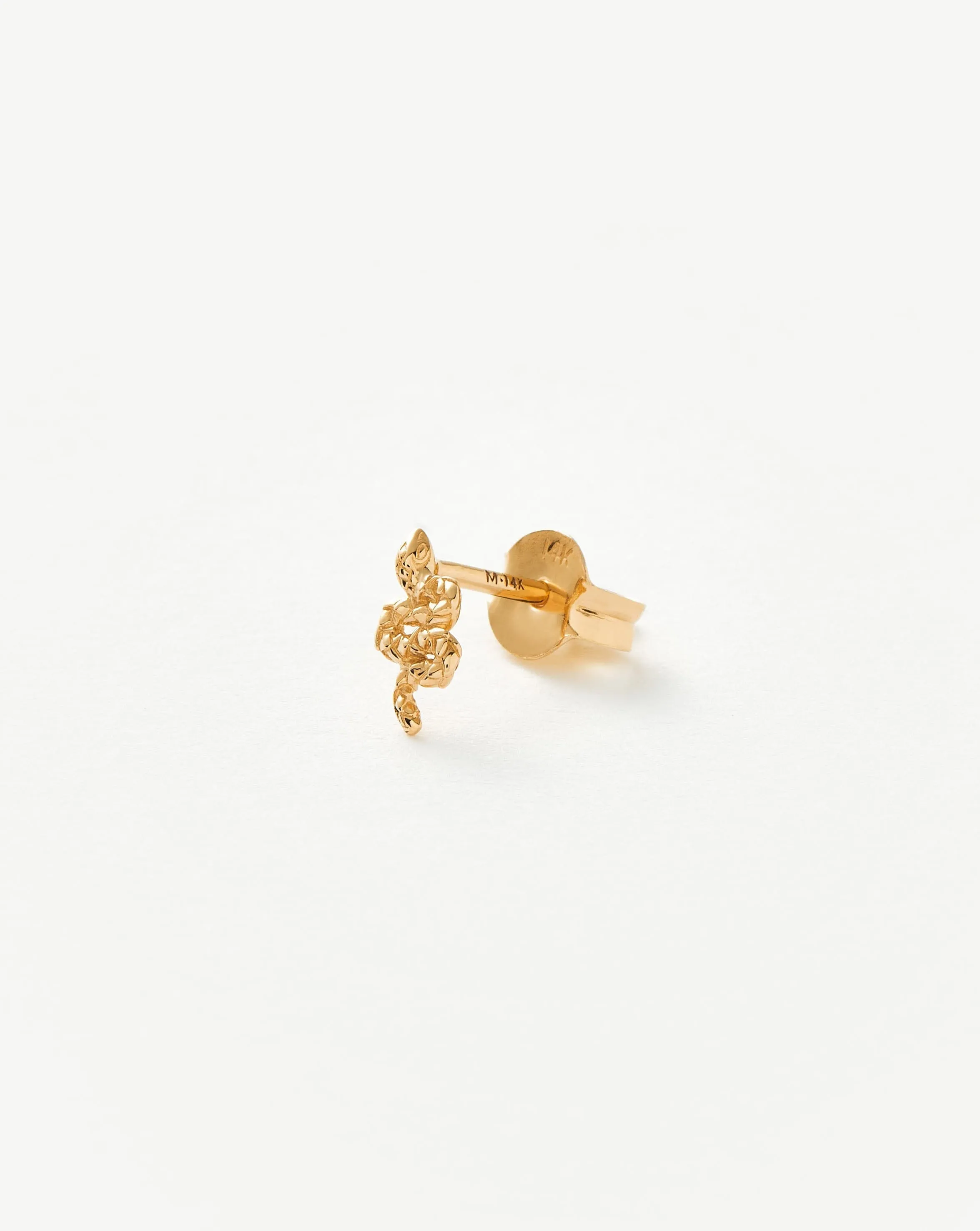 Fine Snake Single Stud Earring