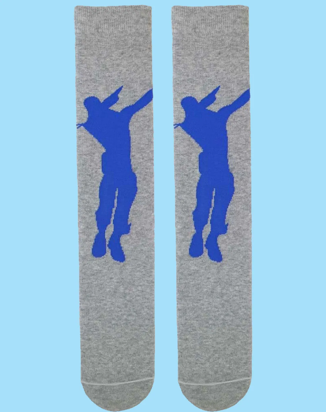 Fortnite Dabbing Dancer Grey Boys/Men's Socks Sizes 9 UK Kids to 11 Adults