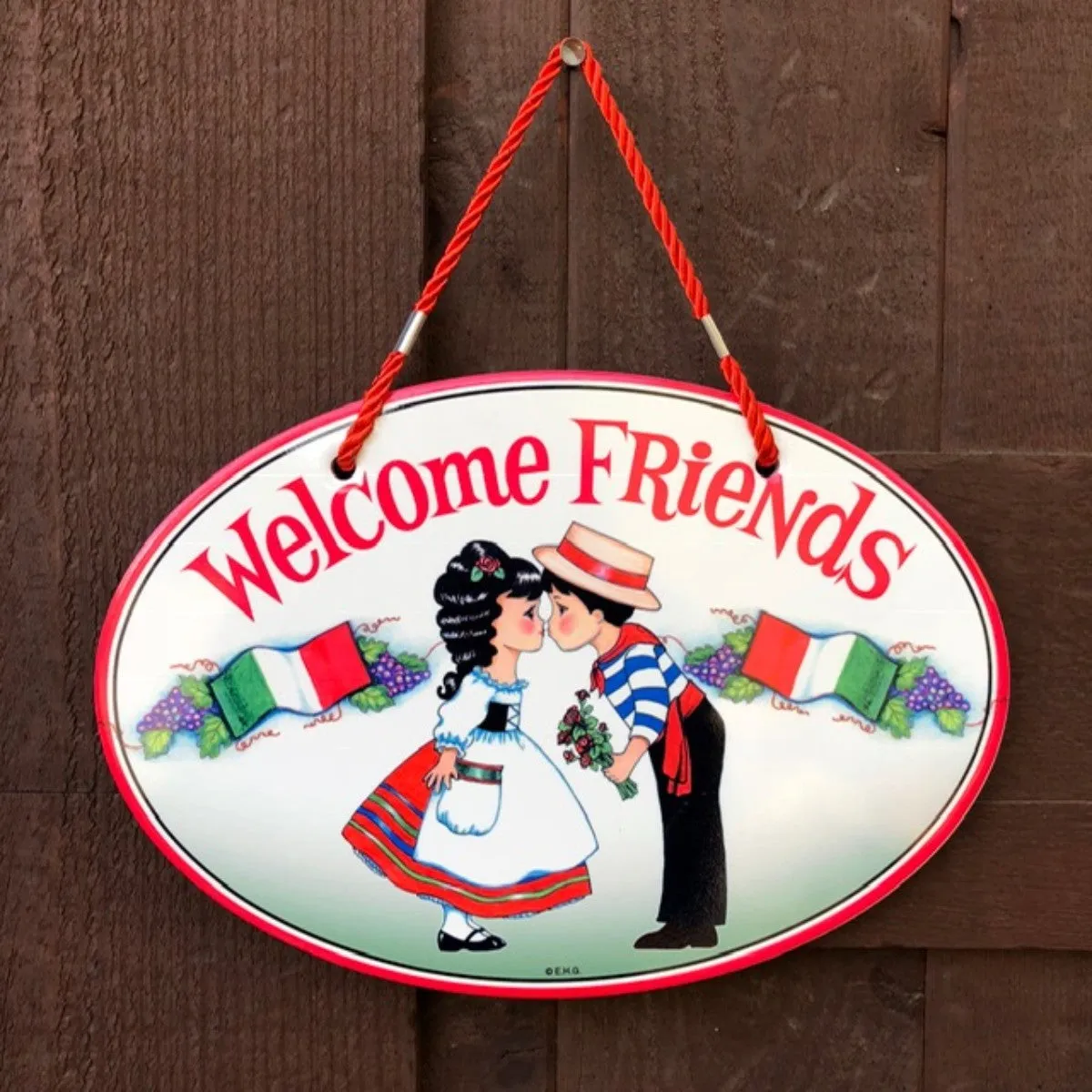 Italian Welcome Decorative Door Signs