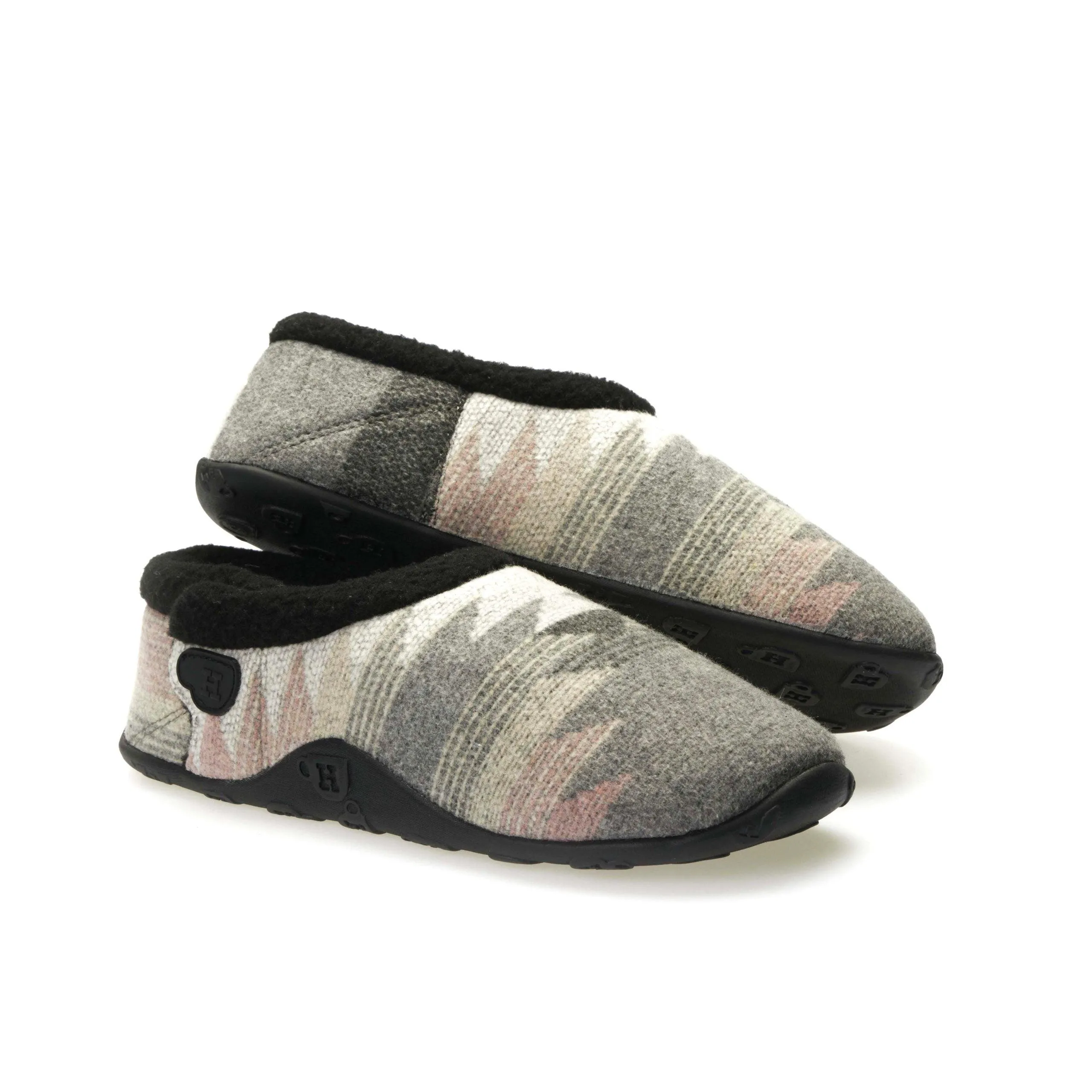 Kay - Grey Pink Aztec Women's Slippers