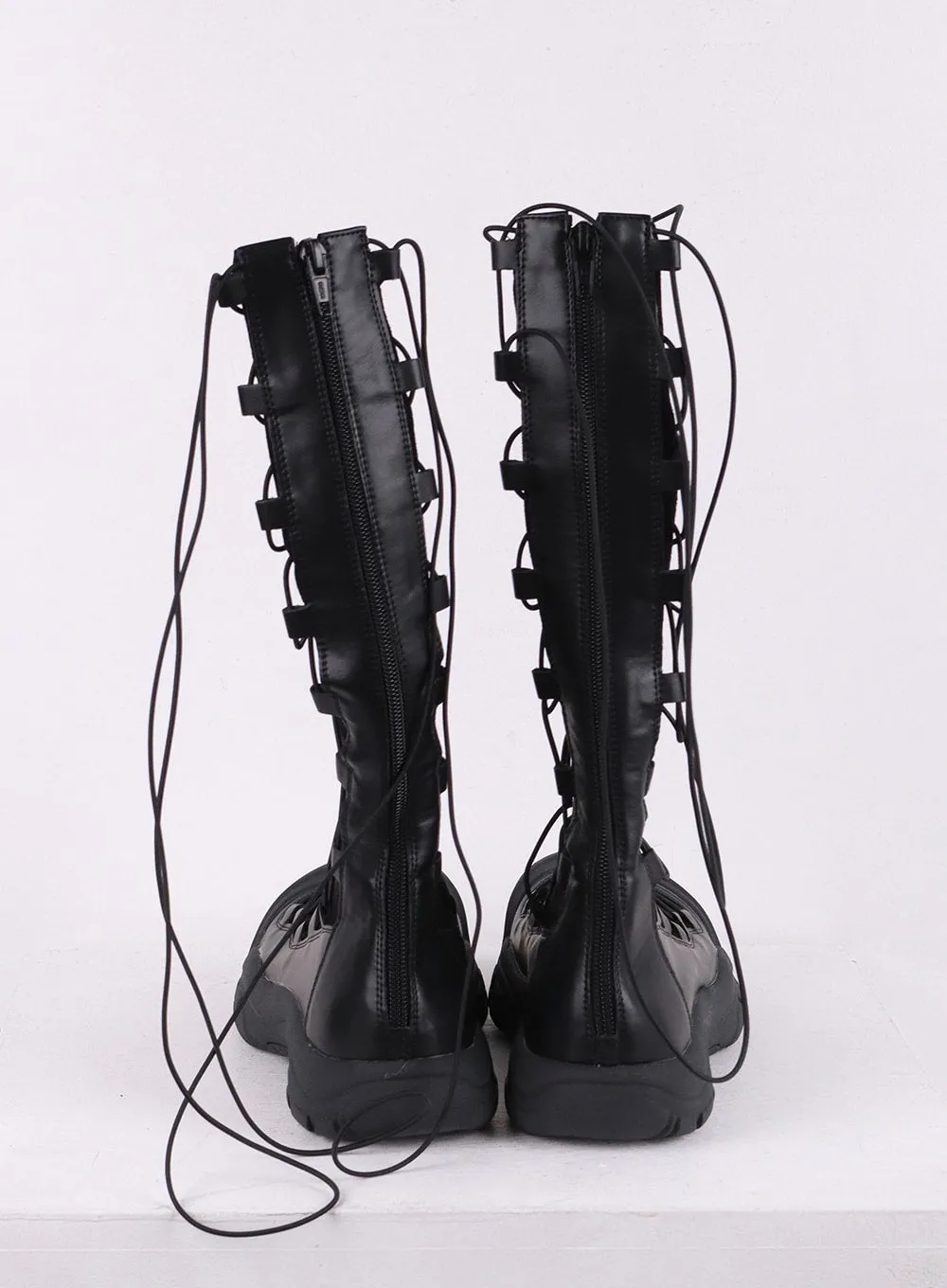 Lace-Up Platform Boots CJ431