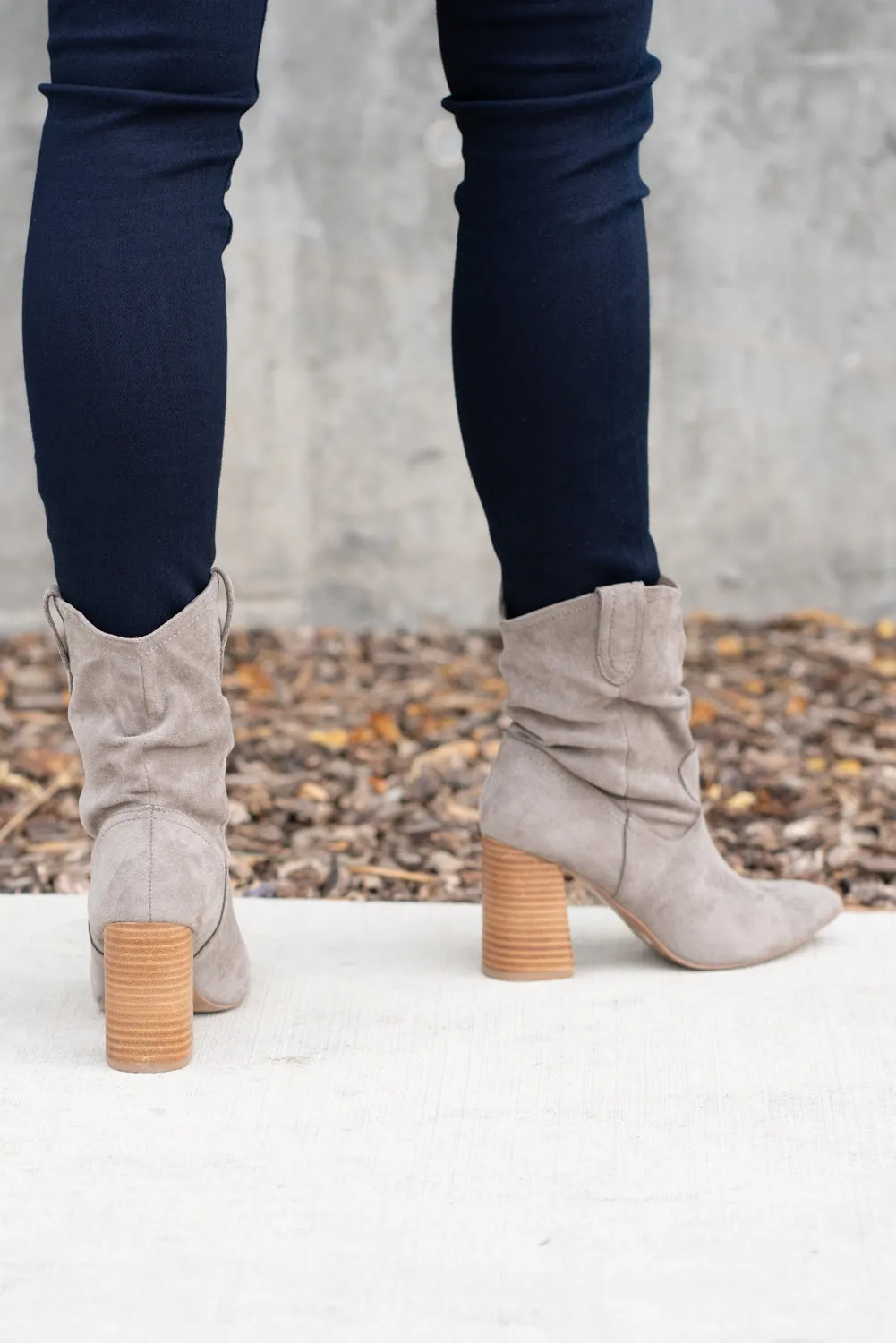 Mavis Grey Slouchy Boots