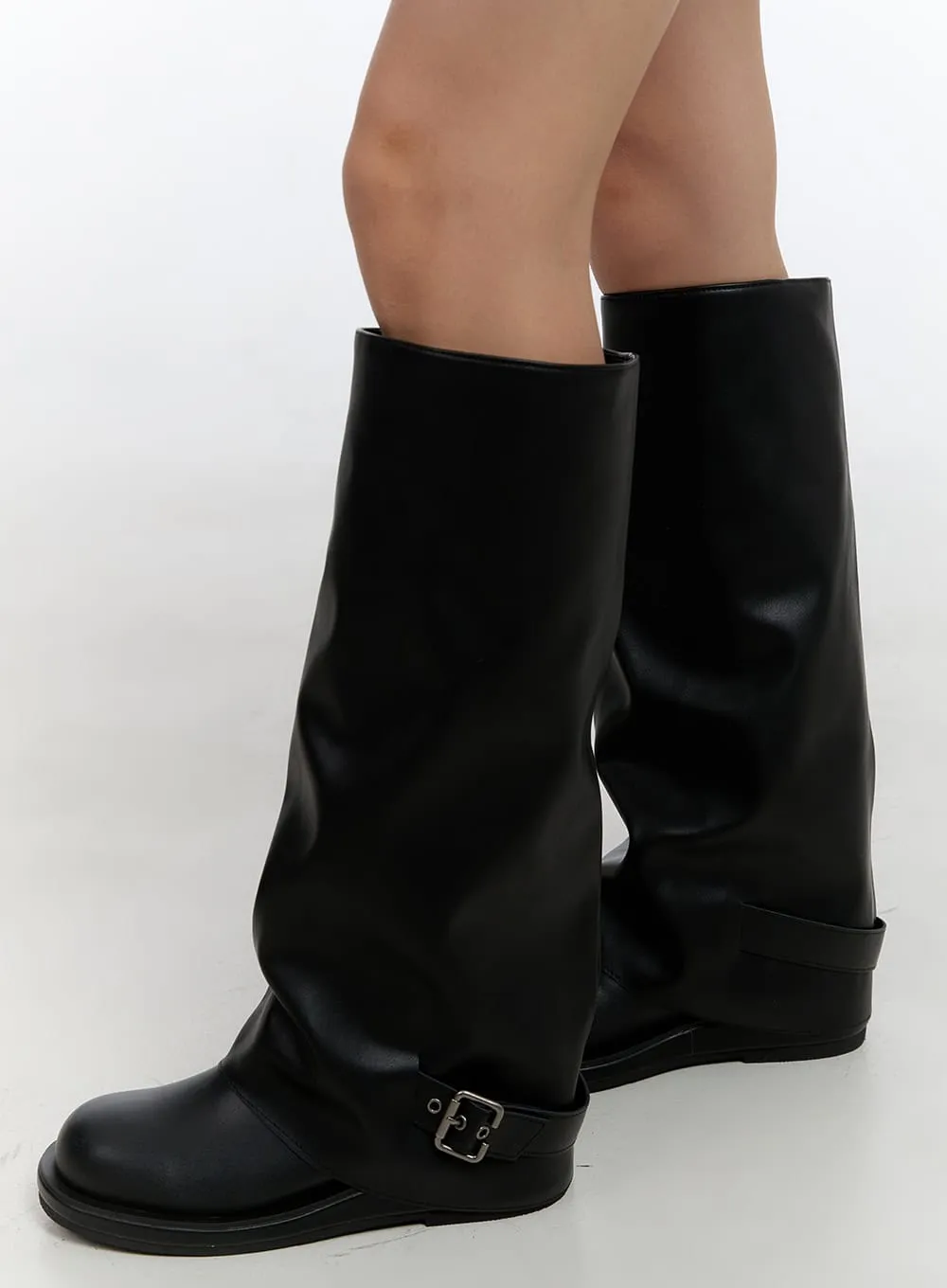 Maxi Solid Buckle Boots CS406