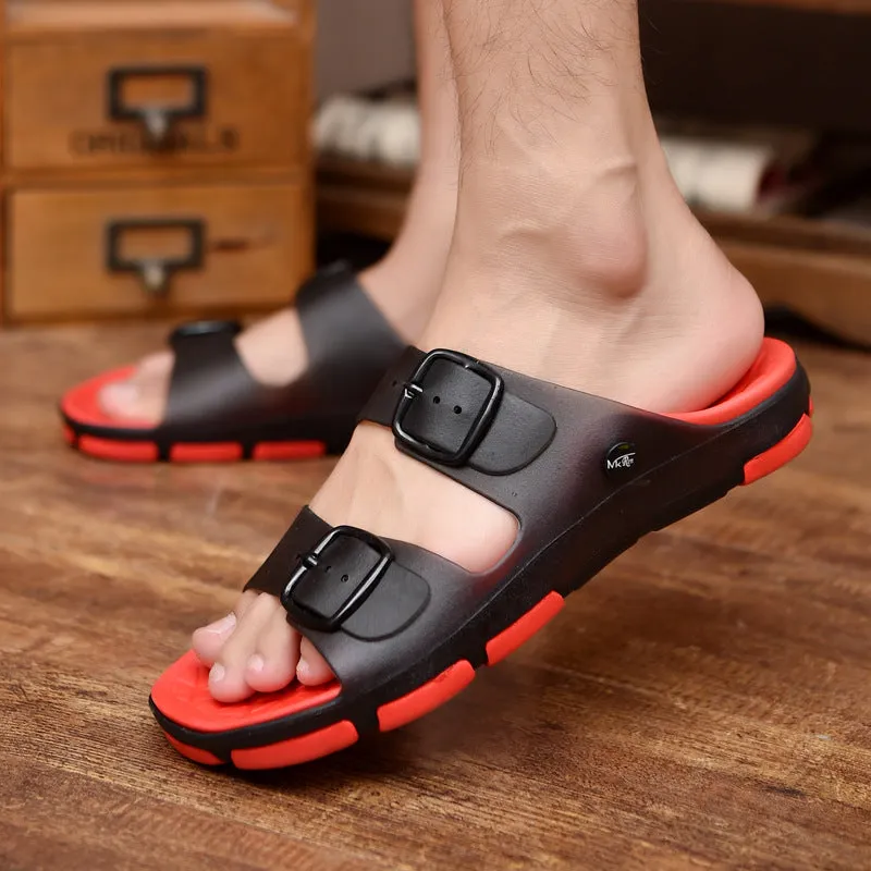 Men's Summer Slippers with Side Buckles