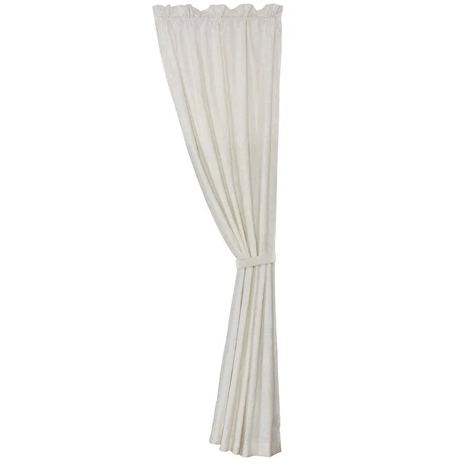 Newport White Linen Single Curtain Panel