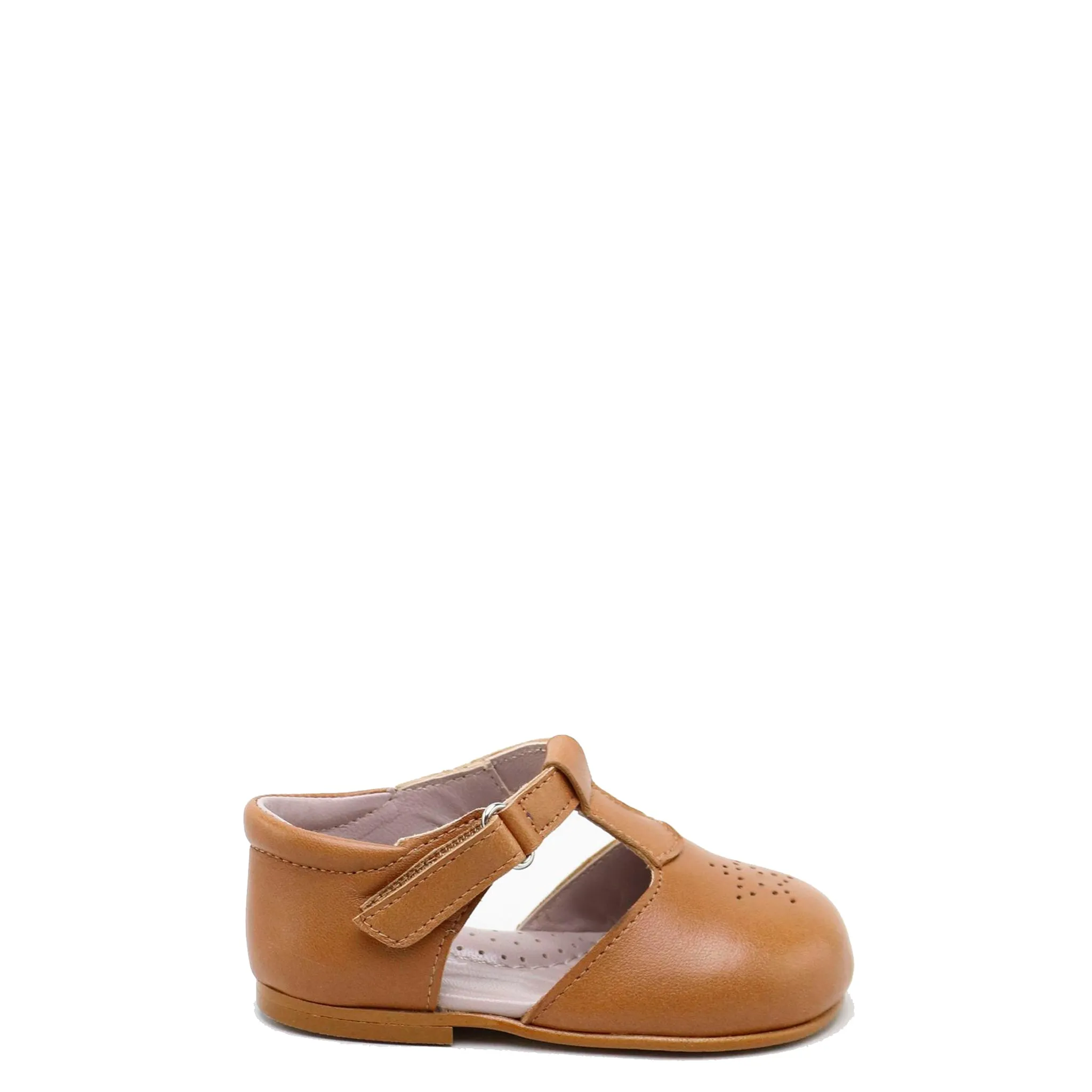 Papanatas Cognac Star T-Strap Baby Shoe