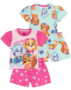 PAW Patrol Girls 2 Pack T-Shirt And Shorts Pyjamas