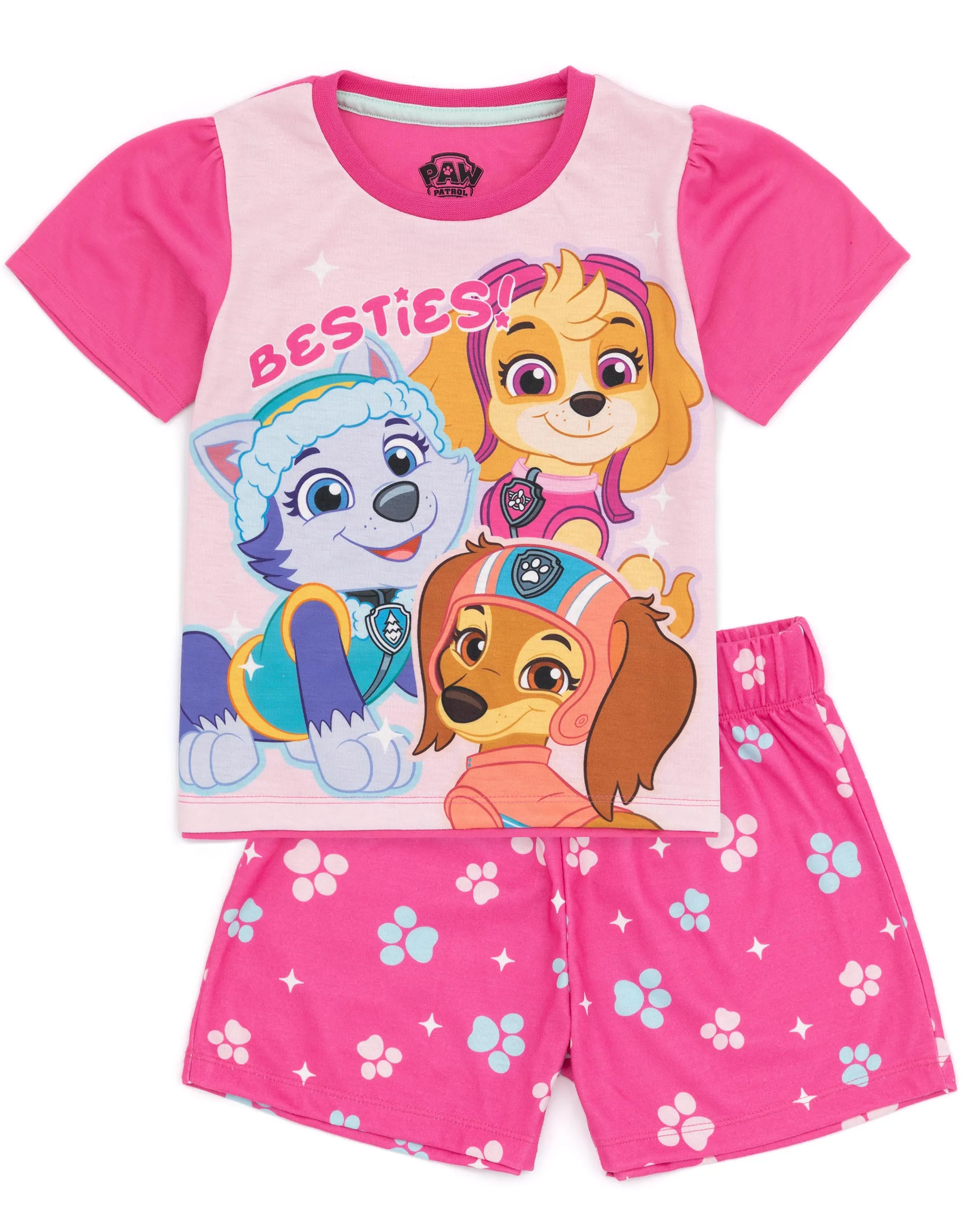 PAW Patrol Girls 2 Pack T-Shirt And Shorts Pyjamas