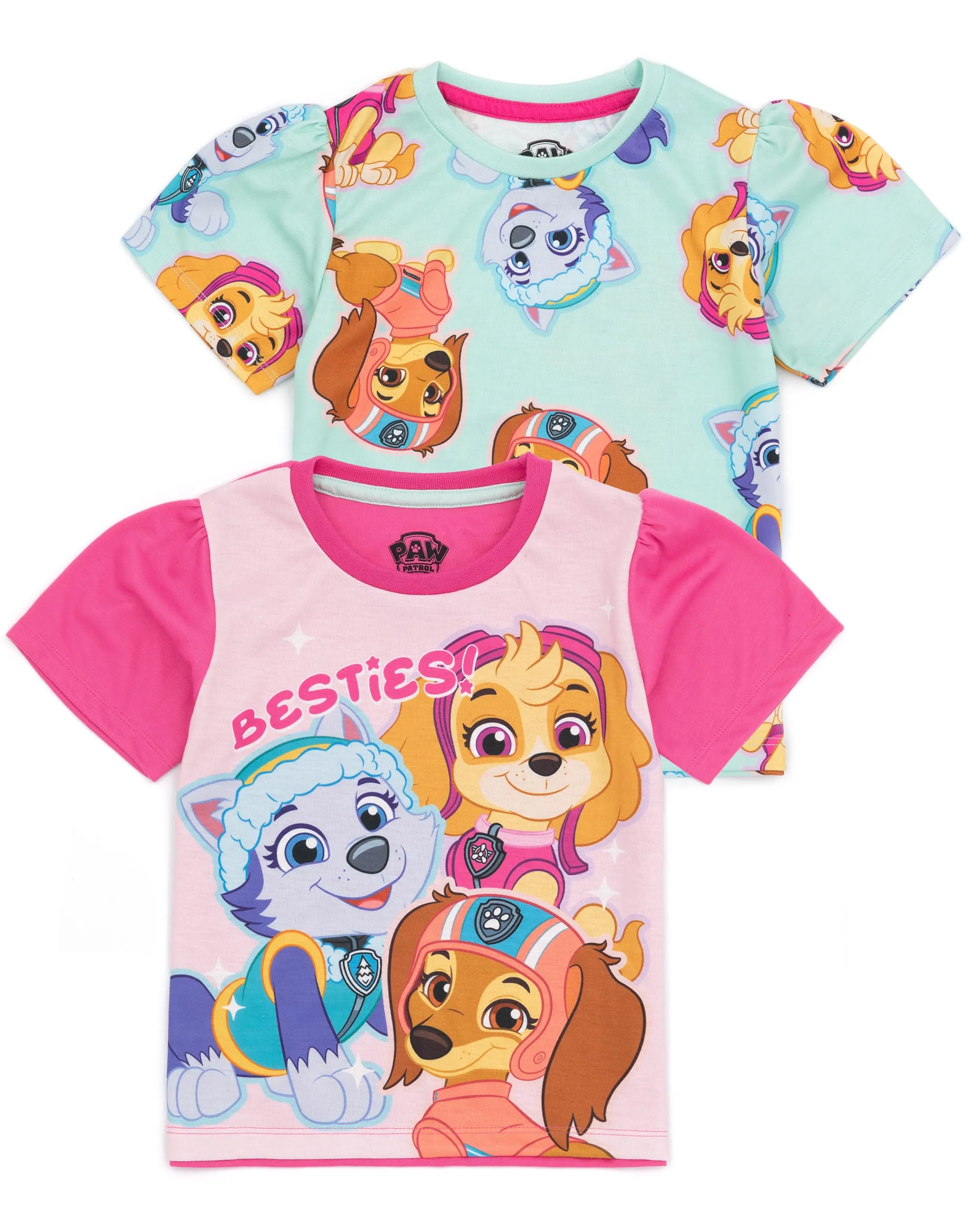 PAW Patrol Girls 2 Pack T-Shirt And Shorts Pyjamas