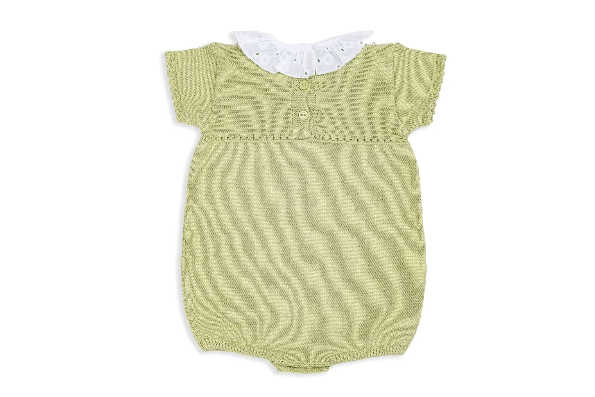 Pistachio Knit Baby Romper