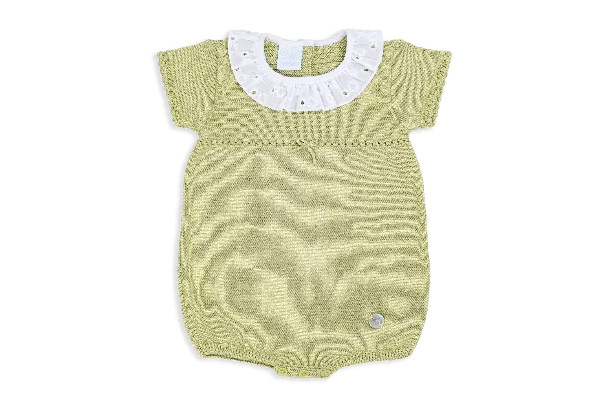 Pistachio Knit Baby Romper