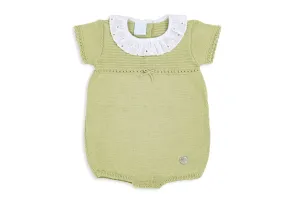 Pistachio Knit Baby Romper