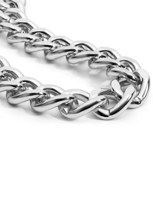 Punk Choker Hip Hop Big Chunky Aluminum Thick Chain Necklace