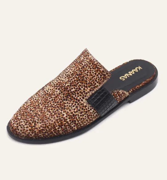 Riga Pong Hair Loafer Mule