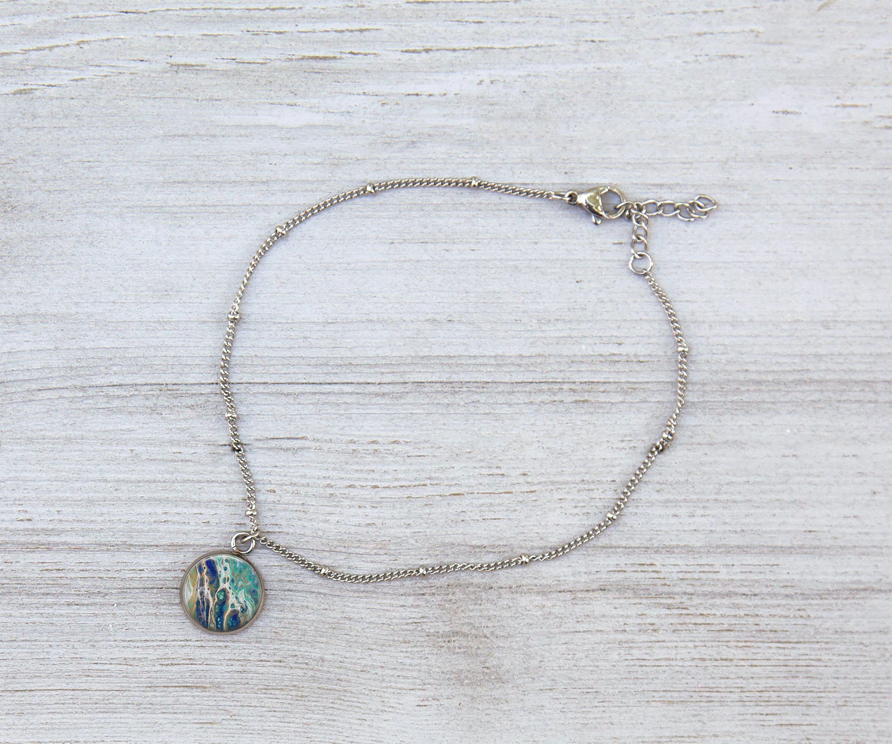 Sapphire Shores Anklet | Handmade Beach Jewelry