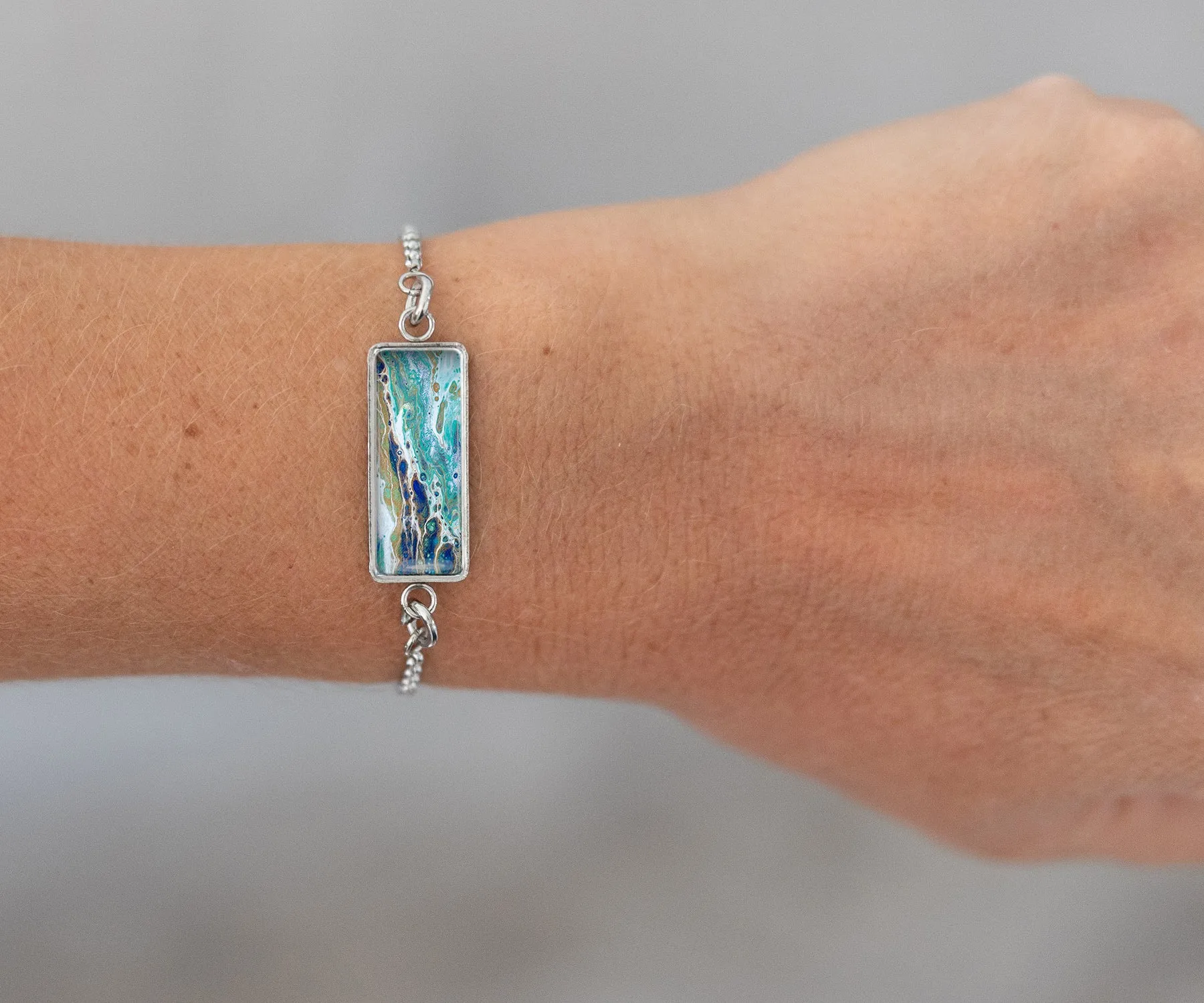 Sapphire Shores Pendant Bracelet | Handmade Beach Jewelry