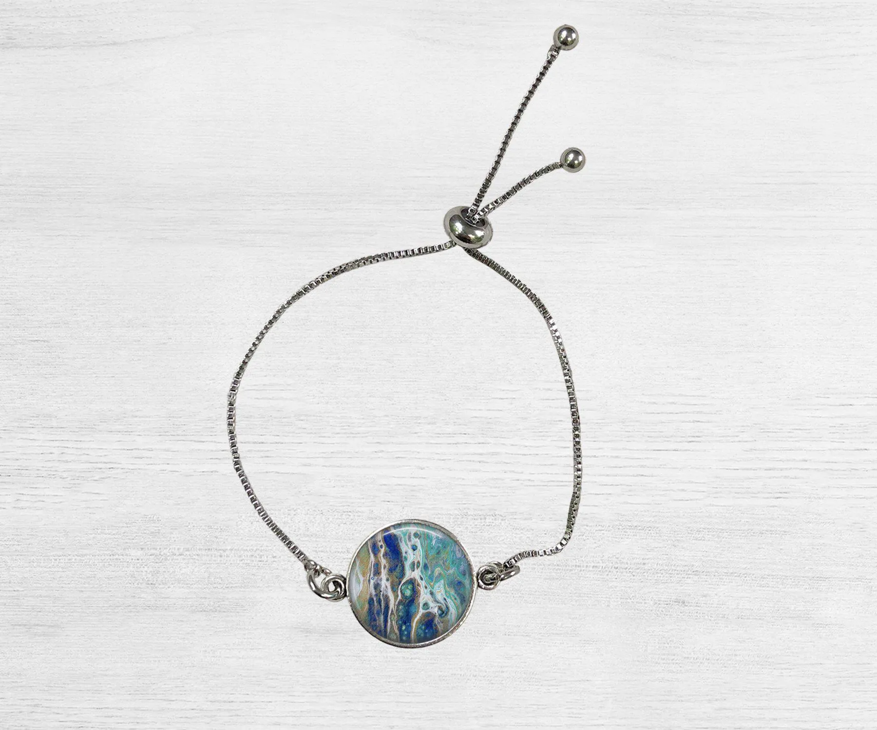 Sapphire Shores Pendant Bracelet | Handmade Beach Jewelry