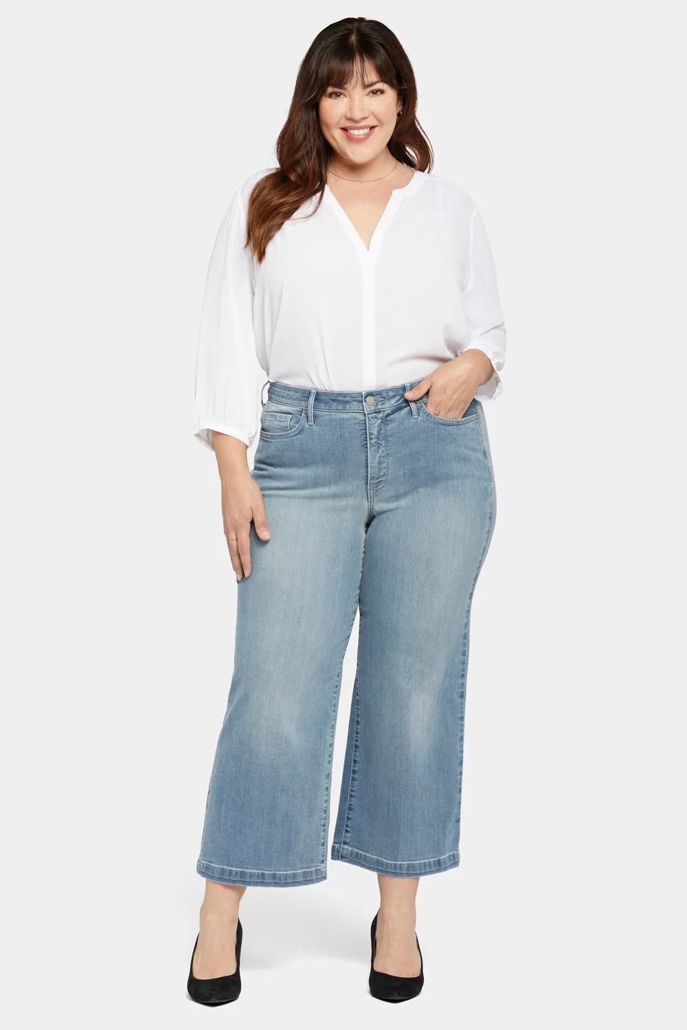 Teresa Wide Leg Ankle Jeans In Plus Size - Thistle Falls