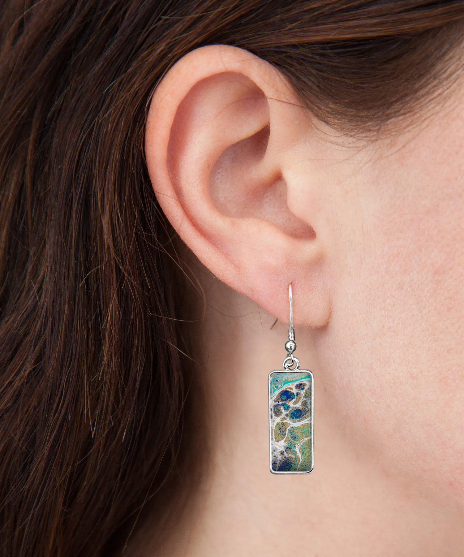 Tidal Treasures Rectangle Earrings | Handmade Earrings