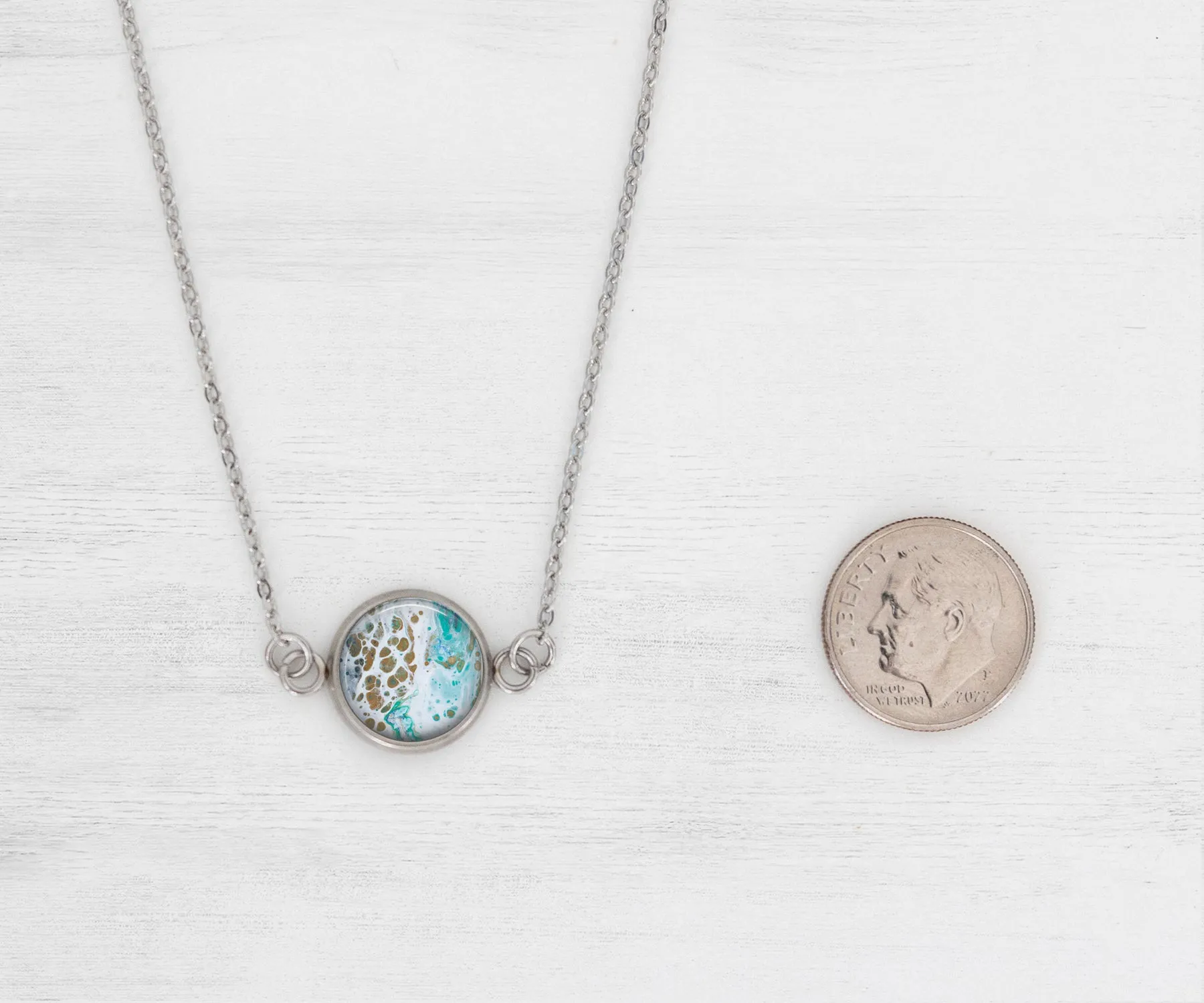 Turtle Bay Small Circle Necklace | Beach Jewelry | Handmade