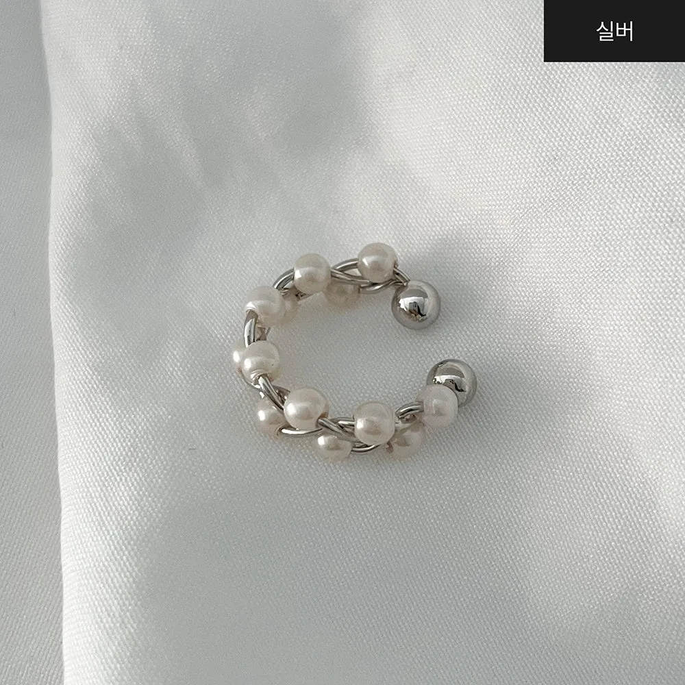 Twist Pearl Ear Cuffs