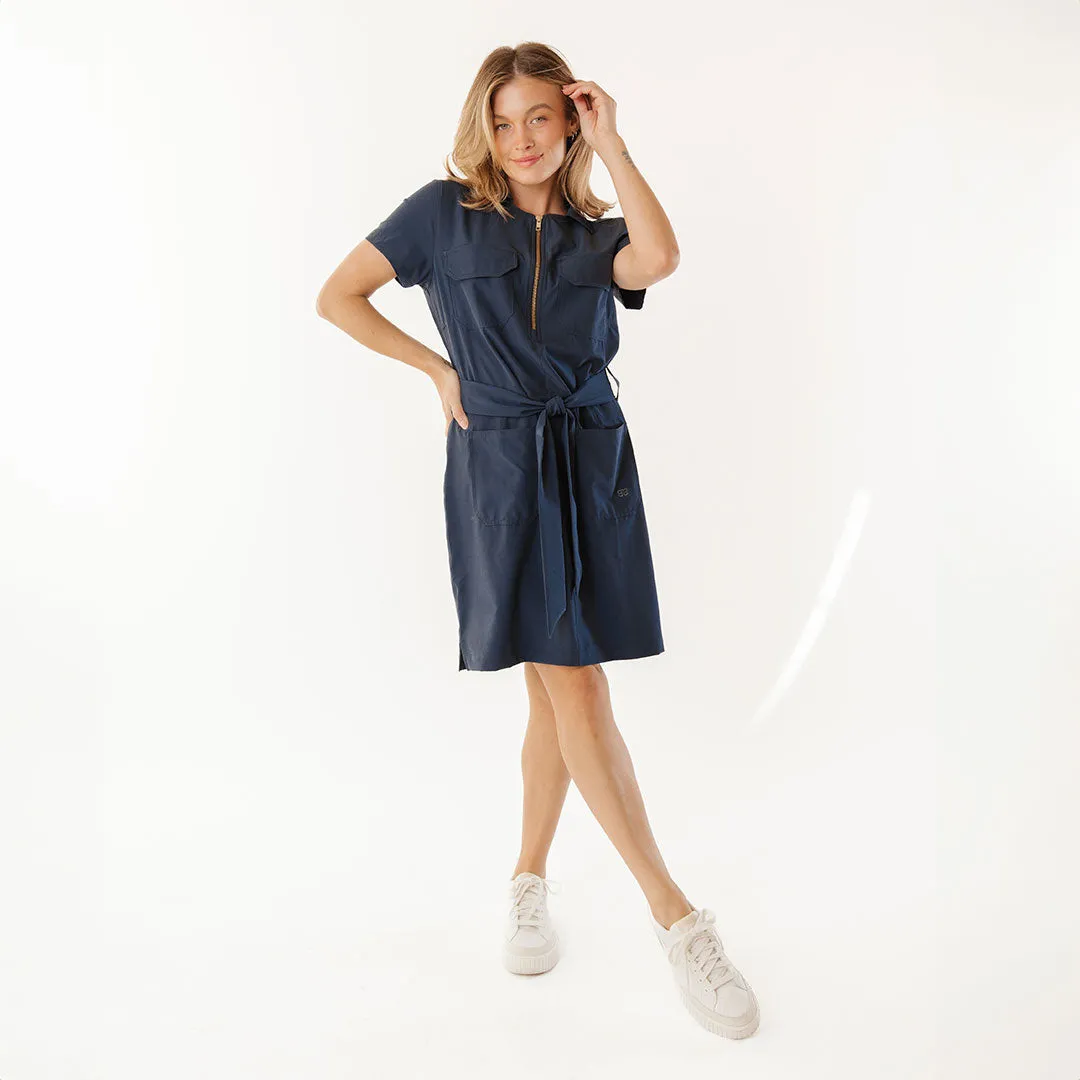 Vineyard Dress, True Blue