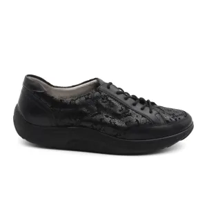 Waldlaufer Beatrice 502027 Lace Up (Women) - Black Floral